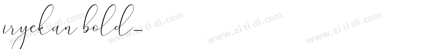 iryekan bold字体转换
